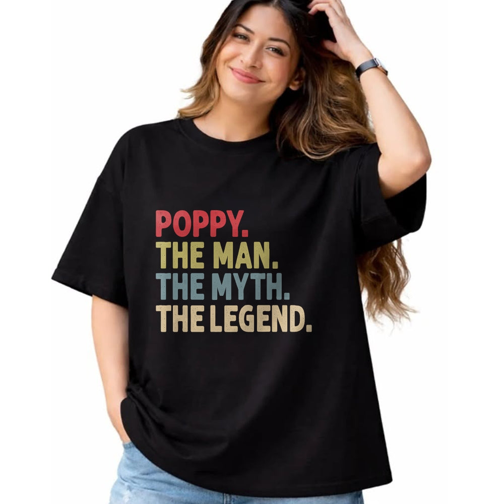Best Grandpa Shirt, Proud Grandpa Unisex T-Shirt/Hoodie/Sweatshirt HLT00 - Poppy The Man The Myth the Legend Funny Grandpa Gift T-Shirt (1)