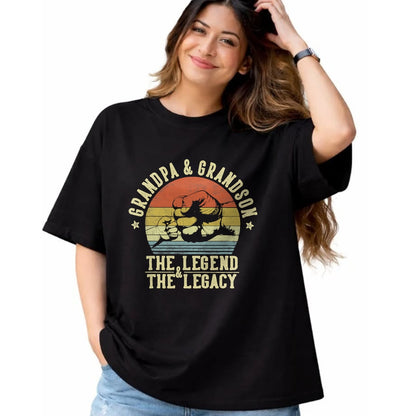 Best Grandpa Shirt, Proud Grandpa Unisex T-Shirt/Hoodie/Sweatshirt HLT00 - Grandpa and Grandson The Legend And The Legacy Gifts Grandpa T-Shirt