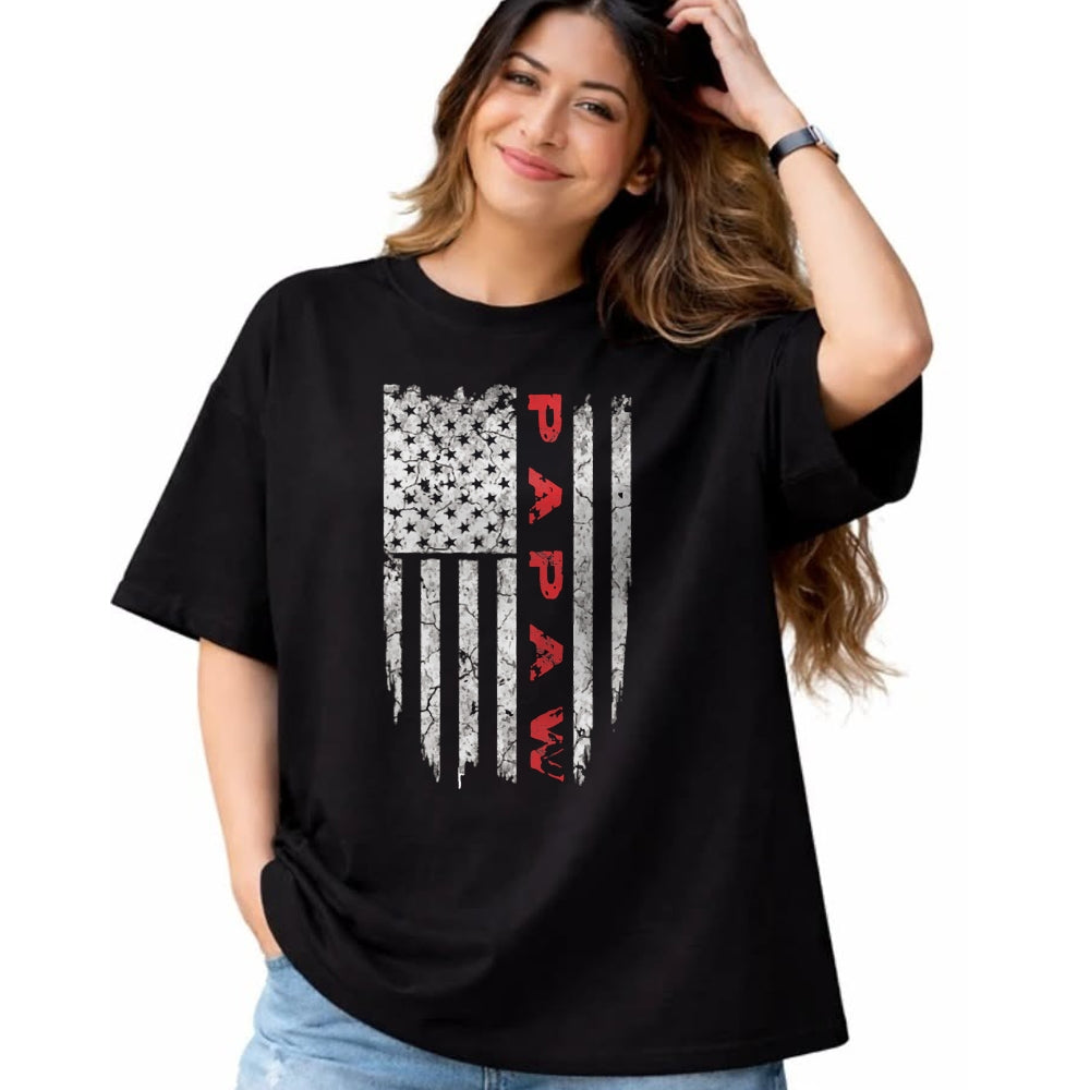 Best Grandpa Shirt, Proud Grandpa Unisex T-Shirt/Hoodie/Sweatshirt HLT00 - Papaw American Flag Grandpa Gifts Men T-Shirt