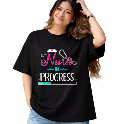 Funny Nurse Shirt, Nurse Unisex T-Shirt/Hoodie/Sweatshirt HLT00 - Nurse In Progress Loading Training Nursing Student T-Shirt