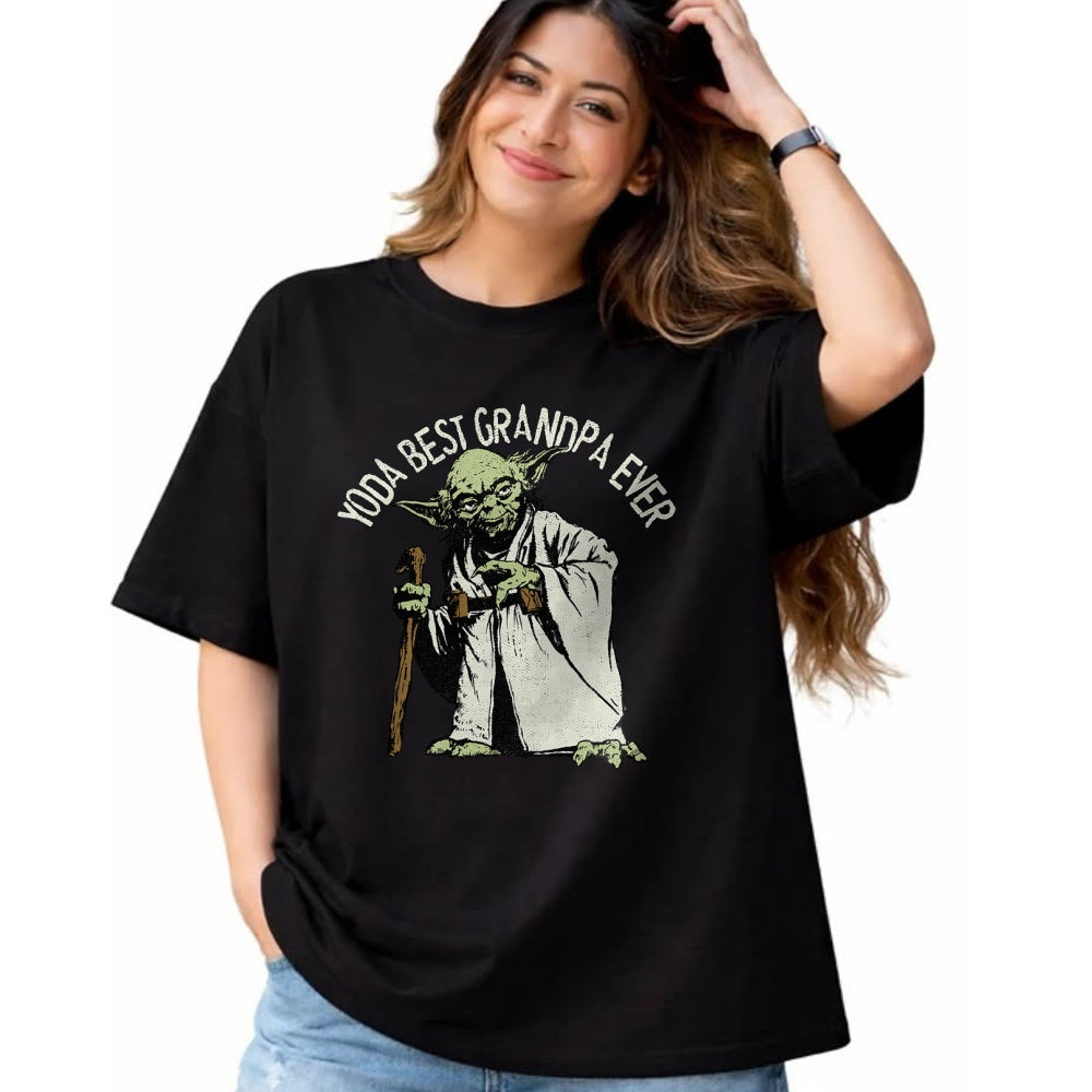 Best Grandpa Shirt, Proud Grandpa Unisex T-Shirt/Hoodie/Sweatshirt HLT00 - Star Wars Yoda Best Grandpa Ever Portrait Disney+ T-Shirt