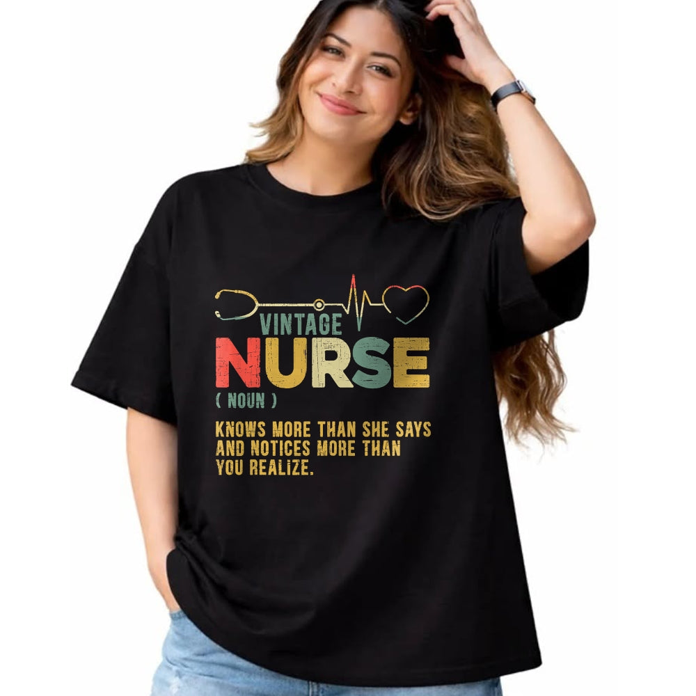 Funny Nurse Shirt, Nurse Unisex T-Shirt/Hoodie/Sweatshirt HLT00 - Vintage Nurse Definition Hospital Medical Registered Nursing T-Shirt
