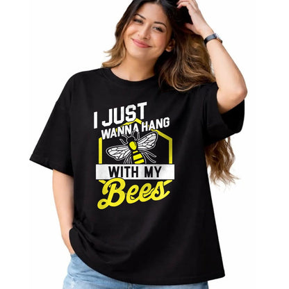 Best Farmer Life Shirt, Funny Farmer UnisexT-Shirt/Hoodie/Sweatshirt HLT00 - Hang with My Bees - Beekeeper & Beekeeping Gift T-Shirt T-Shirt
