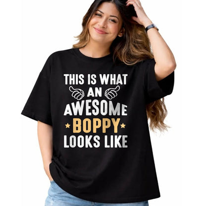 Best Wife Shirt, Wife and Husband Unisex T-Shirt/Hoodie/Sweatshirt HLT00 - This Is What An Awesome Boppy Looks Like Grandpa Dad Husband T-Shirt