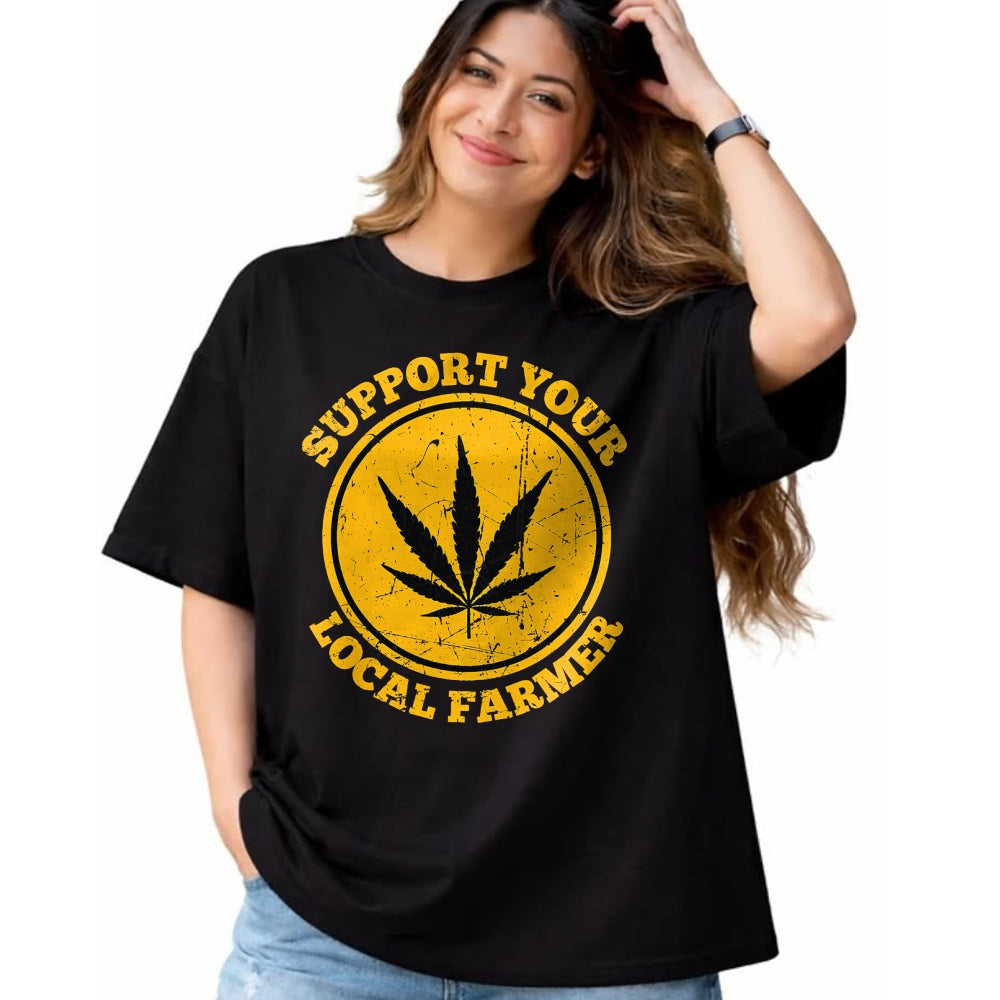 Best Farmer Life Shirt, Funny Farmer UnisexT-Shirt/Hoodie/Sweatshirt HLT00 - Retro Marijuana Support Your Local Farmer Cannabis Weed 2023 T-Shirt