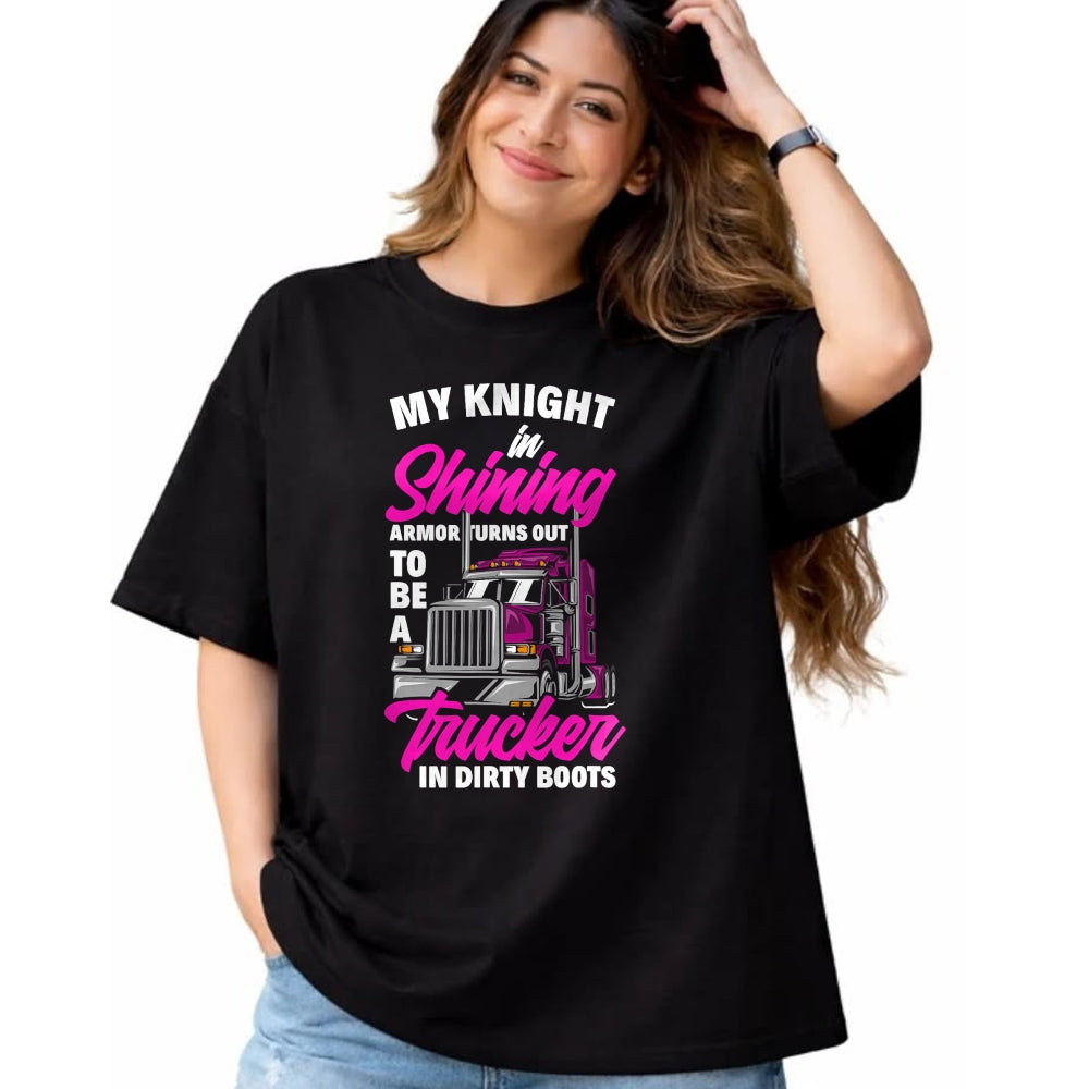 Best Truck Driver Life Shirt, Funny Trucker UnisexT-Shirt/Hoodie/Sweatshirt HLT00 - Funny Truck Driver Trucker Girlfriend Truckers Wife T-Shirt