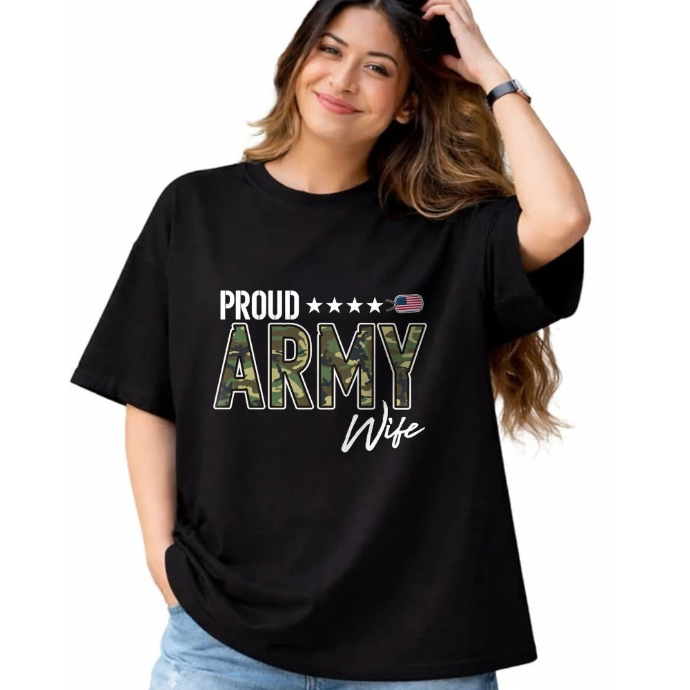 Best Wife Shirt, Wife and Husband Unisex T-Shirt/Hoodie/Sweatshirt HLT00 - Gift for wife T shirt, lucky wife   OCP Proud Army Wife Pullover Hoodie