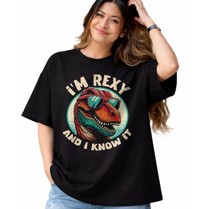 Best Dinosaur Lover Shirt, Funny Dinosaur UnisexT-Shirt/Hoodie/Sweatshirt HLT00 - I_m Rexy And I Know It T-Rex Funny Dinosaur Lover T-Shirt
