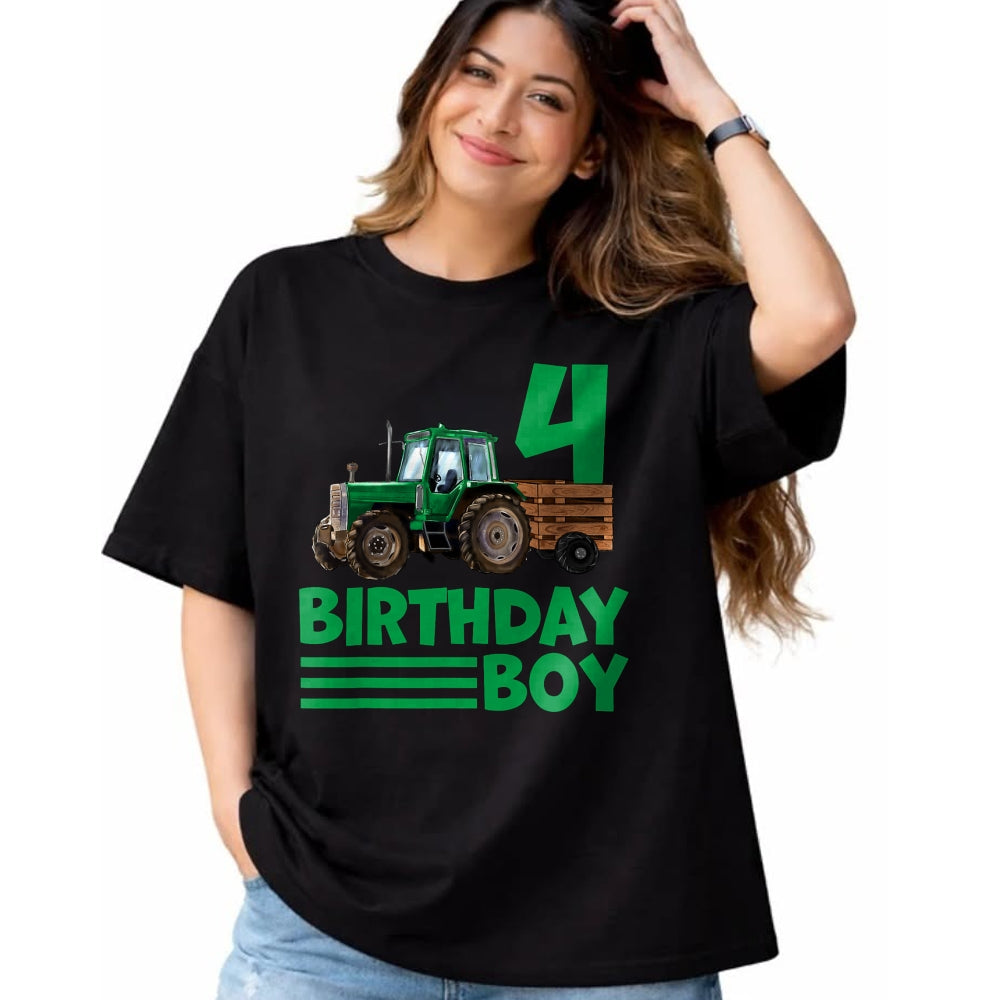 Best Farmer Life Shirt, Funny Farmer UnisexT-Shirt/Hoodie/Sweatshirt HLT00 - I'm 4 Years Old Farmer Tractor It's My 4th Birthday Boy T-Shirt