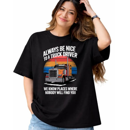 Best Truck Driver Life Shirt, Funny Trucker UnisexT-Shirt/Hoodie/Sweatshirt HLT00 - Best Truck Driver Art for Men Dad Women Trucking CDL Trucker T-Shirt (1)
