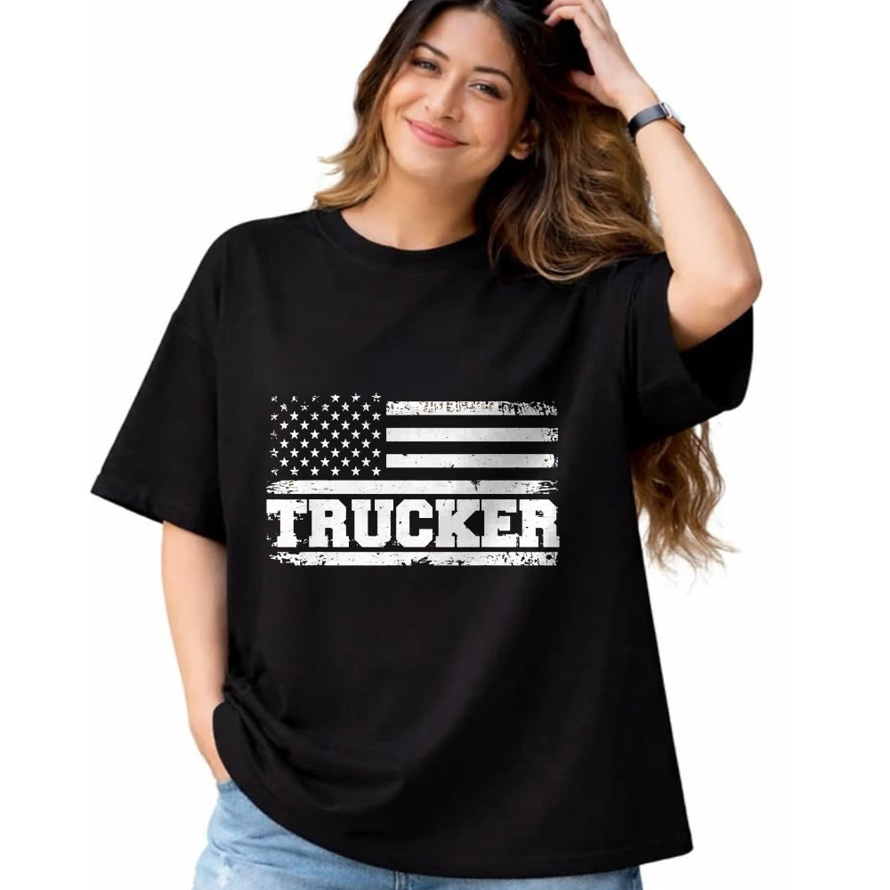 Best Truck Driver Life Shirt, Funny Trucker UnisexT-Shirt/Hoodie/Sweatshirt HLT00 - Truck Driver Trucker Us American Flag Patriotic T-Shirt