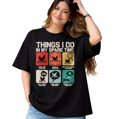 Best Farmer Life Shirt, Funny Farmer UnisexT-Shirt/Hoodie/Sweatshirt HLT00 - Things I Do in My Spare Time Funny Chicken Farmer Kids Teen T-Shirt