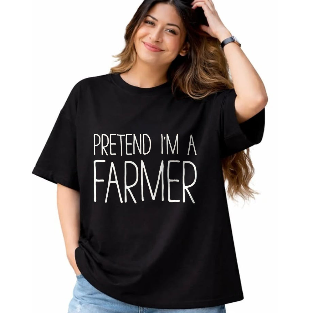 Best Farmer Life Shirt, Funny Farmer UnisexT-Shirt/Hoodie/Sweatshirt HLT00 - Pretend I'm A Farmer Shirt Adult Kids Men Women Costume T-Shirt, Men, Black, Large