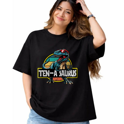 Best Dinosaur Lover Shirt, Funny Dinosaur UnisexT-Shirt/Hoodie/Sweatshirt HLT00 - Ten A Saurus T Rex Dinosaur Birthday Party 10 Year Old T-Shirt