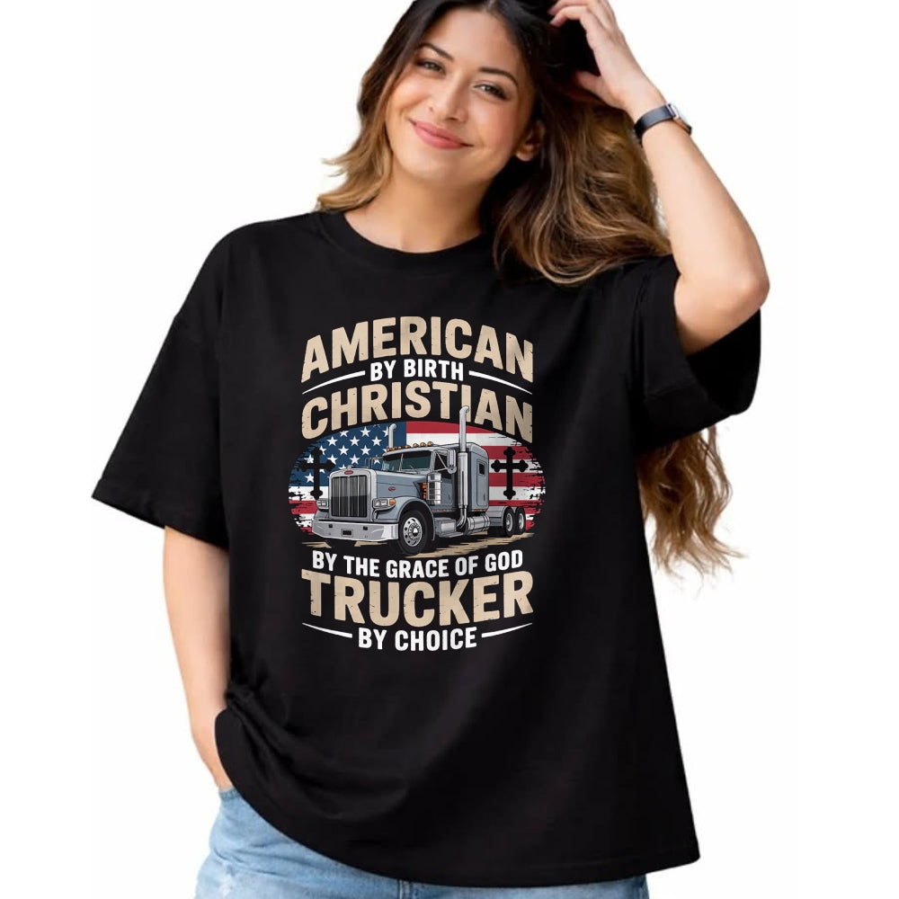 Best Truck Driver Life Shirt, Funny Trucker UnisexT-Shirt/Hoodie/Sweatshirt HLT00 - Driven Faith and Diesel Trucking Jesus Christian Trucker T-Shirt (1)