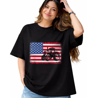 Best Farmer Life Shirt, Funny Farmer UnisexT-Shirt/Hoodie/Sweatshirt HLT00 - Farm Tractors USA Flag Patriotic Farming Gift Men Women Boys T-Shirt
