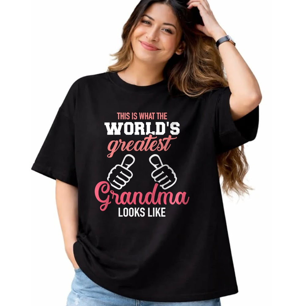 Best Grandma Shirt, Proud Grandma Unisex T-Shirt/Hoodie/Sweatshirt HLT00 - This is what world's greatest grandma looks like T-Shirt (2)