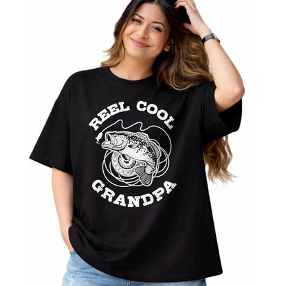 Best Grandpa Shirt, Proud Grandpa Unisex T-Shirt/Hoodie/Sweatshirt HLT00 - Fishing Fish Vintage Reel Cool Grandpa Gift Sweatshirt