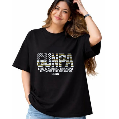 Best Grandpa Shirt, Proud Grandpa Unisex T-Shirt/Hoodie/Sweatshirt HLT00 - Gunpa Like A Normal Grandpa But More Fun And Owns Guns T-Shirt
