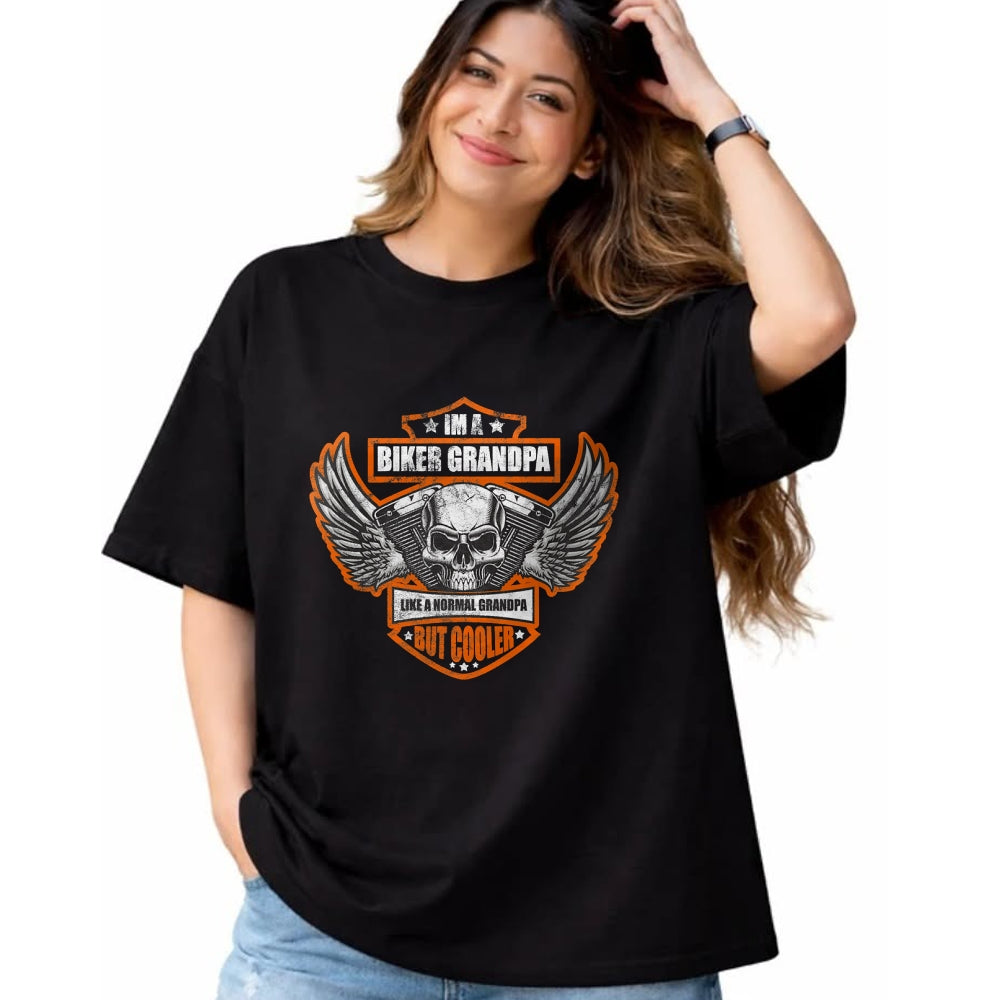 Best Grandpa Shirt, Proud Grandpa Unisex T-Shirt/Hoodie/Sweatshirt HLT00 - Funny I'm a Biker Grandpa like a Normal Grandpa But Cooler T-Shirt