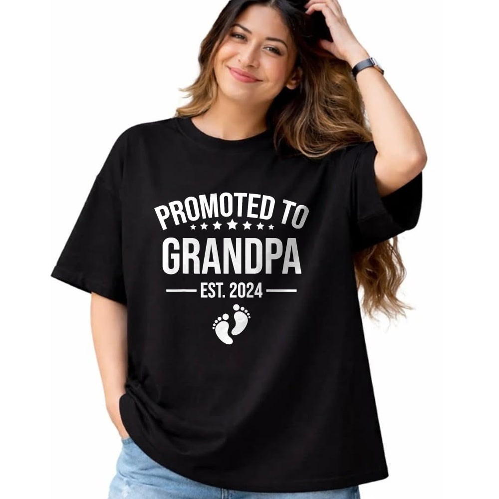 Best Grandpa Shirt, Proud Grandpa Unisex T-Shirt/Hoodie/Sweatshirt HLT00 - 1st Time Grandpa EST 2024 New First Grandpa 2024 T-Shirt (1)