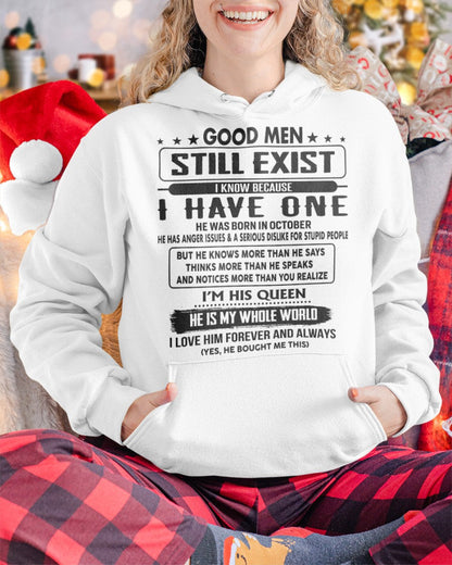 October - Good men Still Exist - gift for your girlfriend, wife from Husband - HLT10 (SKU-GM-10)