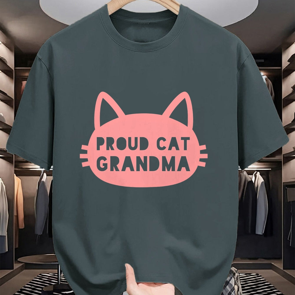 Cat Love Shirt, Funny Cat Lover Gift UnisexT-Shirt/Hoodie/Sweatshirt HLT00 - Proud Cat Grandma My Grandkitty Loves Me Cats Kittens Nana T-Shirt for Women
