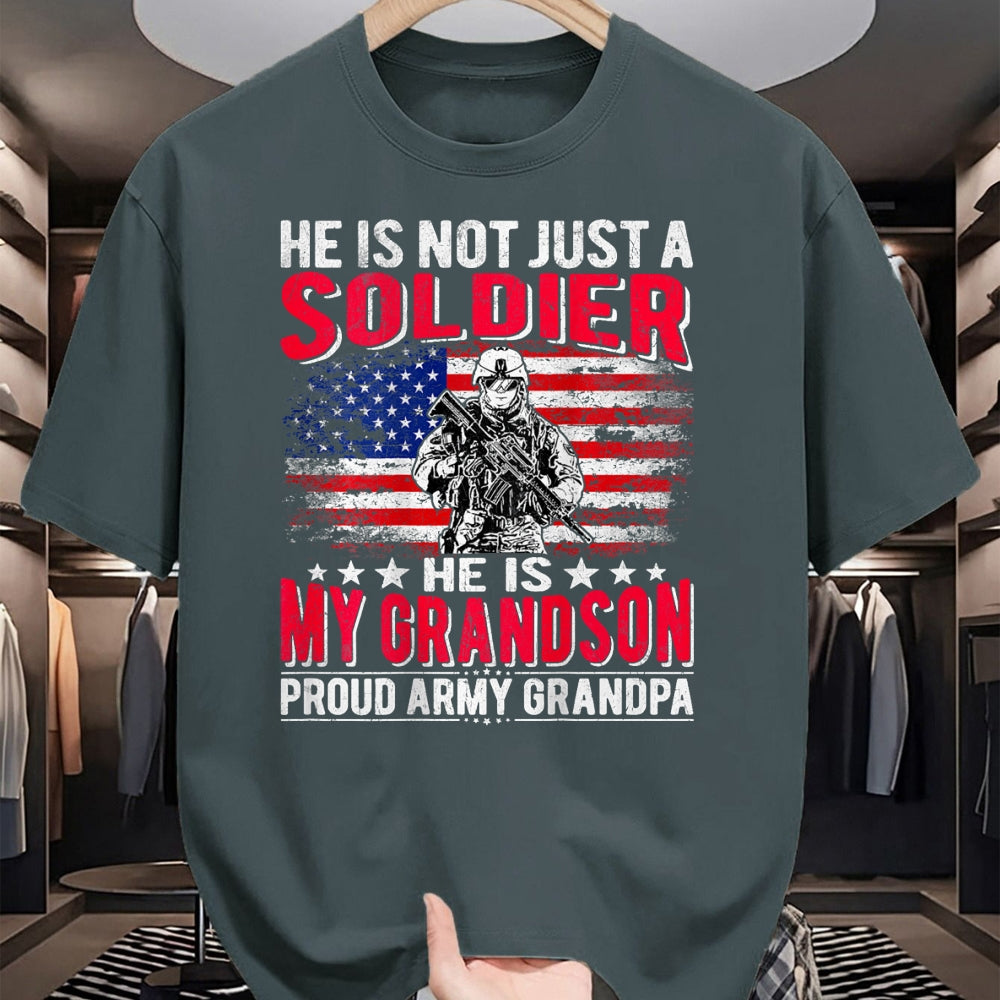 Best Grandpa Shirt, Proud Grandpa Unisex T-Shirt/Hoodie/Sweatshirt HLT00 - My Grandson Is A Soldier Hero Proud Army Grandpa Grandfather T-Shirt