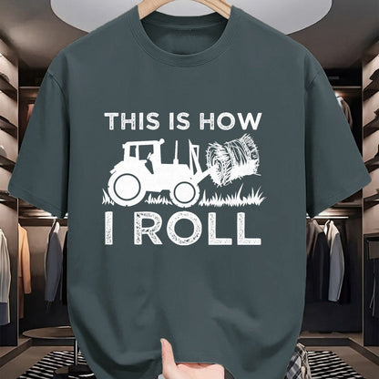 Best Farmer Life Shirt, Funny Farmer UnisexT-Shirt/Hoodie/Sweatshirt HLT00 - Cute Farm Vehicle Farming Humor Quote Lover Art Funny Hay Bale How I Roll Gift Cool Farmer Tractor D