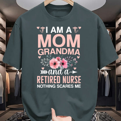 Funny Nurse Shirt, Nurse Unisex T-Shirt/Hoodie/Sweatshirt HLT00 - I'm Nurse Mom Nothing Scares Me RN Mother's Day Nursing Life T-Shirt