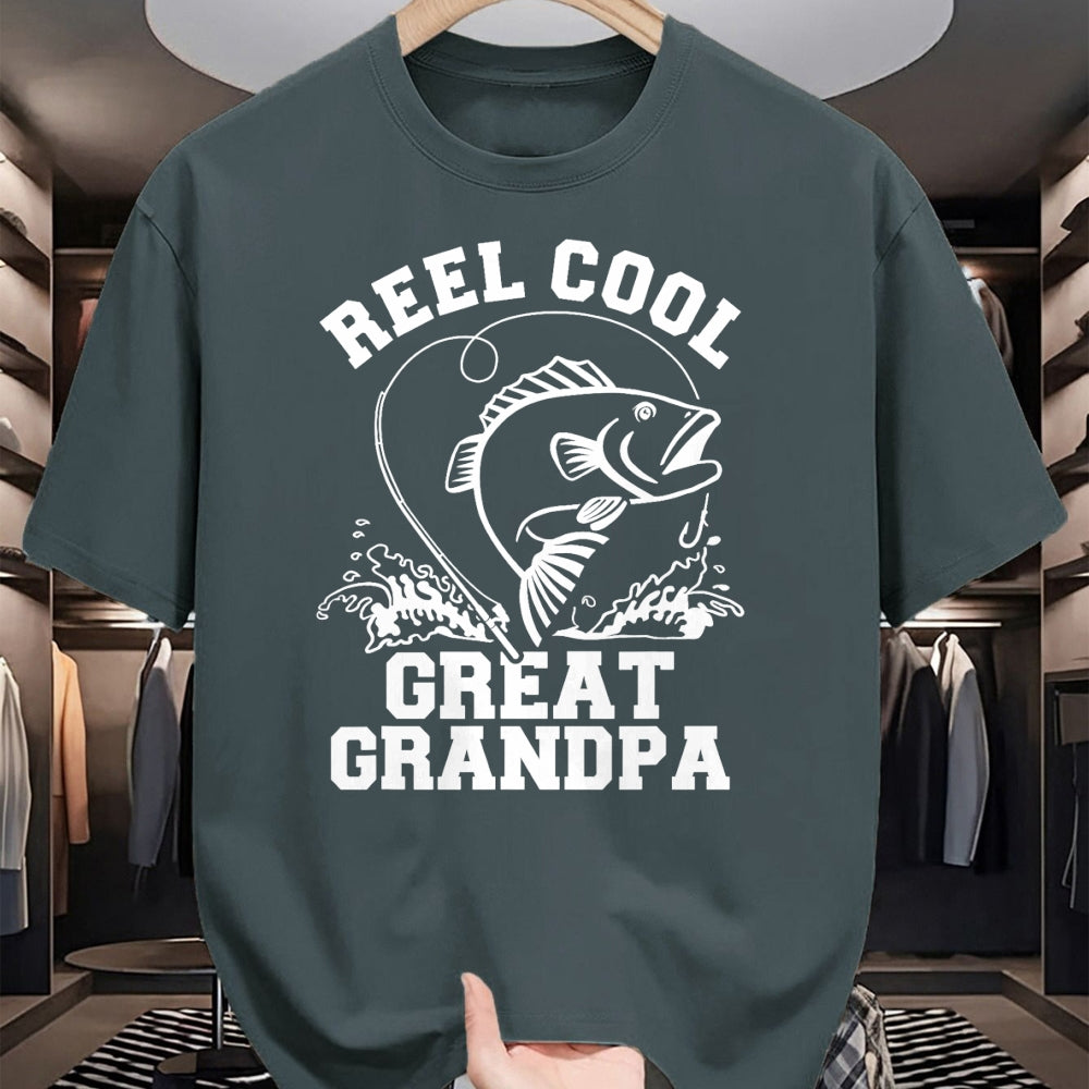 Best Grandpa Shirt, Proud Grandpa Unisex T-Shirt/Hoodie/Sweatshirt HLT00 - Reel cool great grandpa T-Shirt