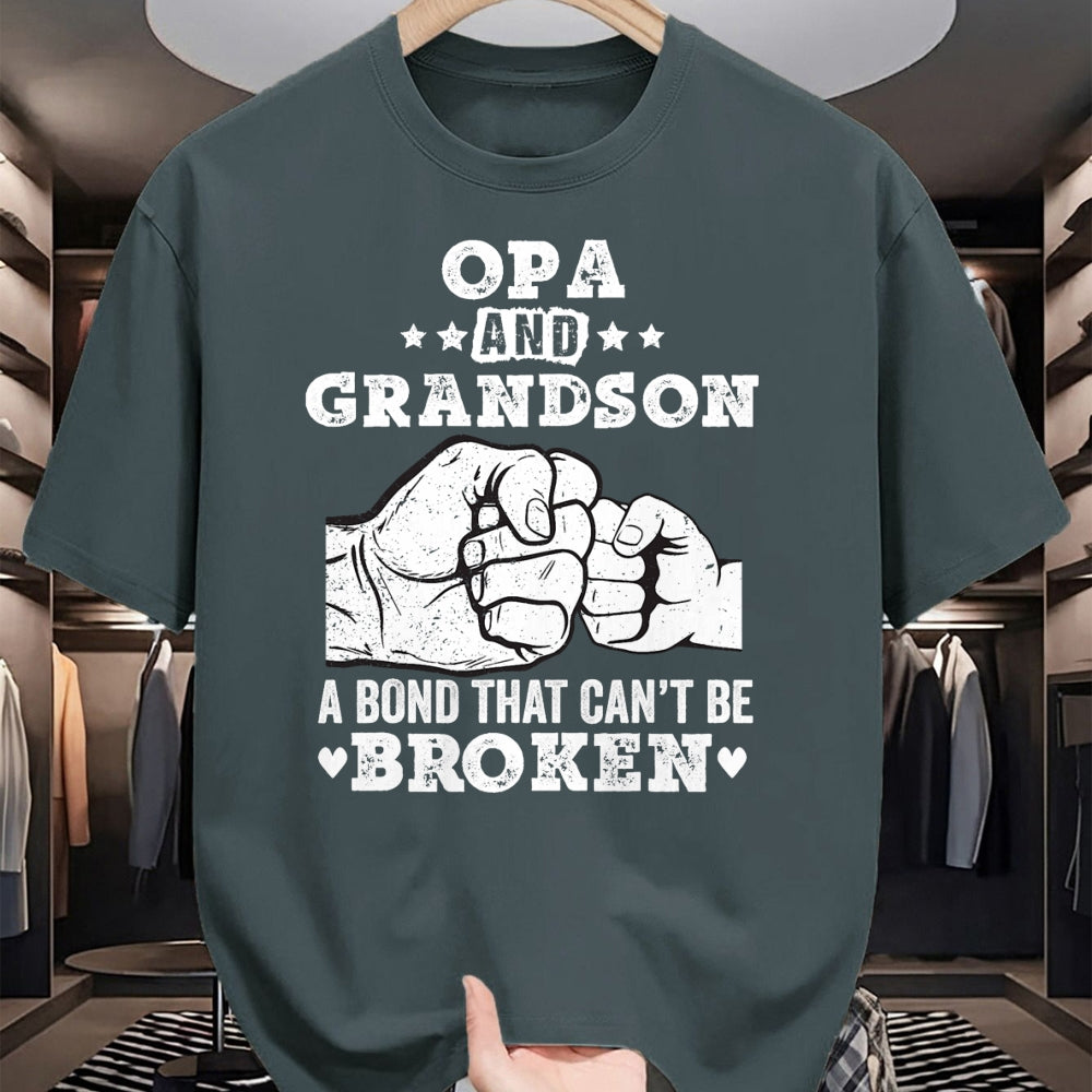 Best Grandpa Shirt, Proud Grandpa Unisex T-Shirt/Hoodie/Sweatshirt HLT00 - Opa and grandson a bond that cant be broken Grandpa gift T-Shirt