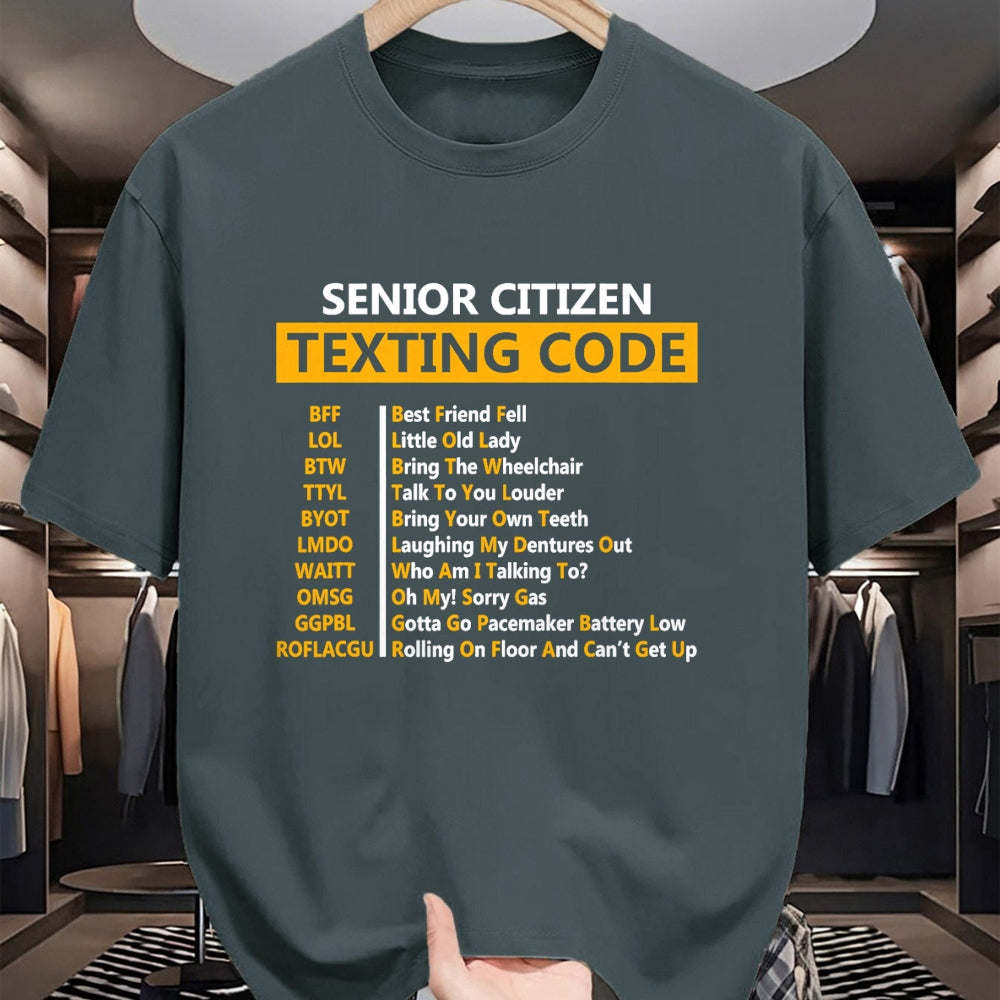 Best Grandpa Shirt, Proud Grandpa Unisex T-Shirt/Hoodie/Sweatshirt HLT00 - Funny Senior Citizen's Texting Code Design Gift for Grandpa T-Shirt
