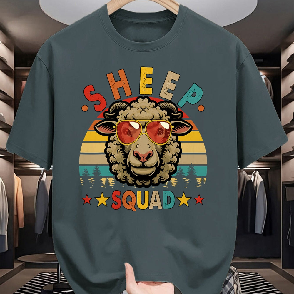Best Farmer Life Shirt, Funny Farmer UnisexT-Shirt/Hoodie/Sweatshirt HLT00 - Vintage Retro Sheep Funny Squad Farmer Sheep Sunglasses T-Shirt