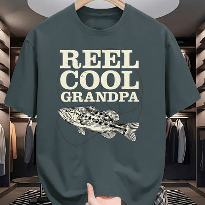 Best Grandpa Shirt, Proud Grandpa Unisex T-Shirt/Hoodie/Sweatshirt HLT00 - Reel Cool Grandpa Fishing Fathers Day T-Shirt