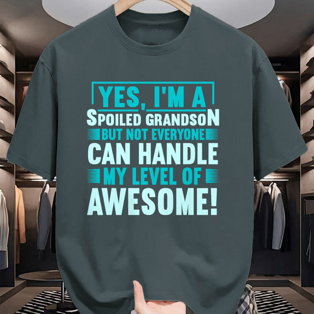 Best Grandpa Shirt, Proud Grandpa Unisex T-Shirt/Hoodie/Sweatshirt HLT00 - Grandma Spoiled Grandson Grandparents T-Shirt