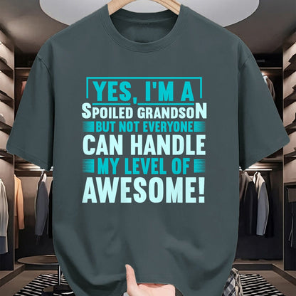 Best Grandpa Shirt, Proud Grandpa Unisex T-Shirt/Hoodie/Sweatshirt HLT00 - Grandma Spoiled Grandson Grandparents T-Shirt