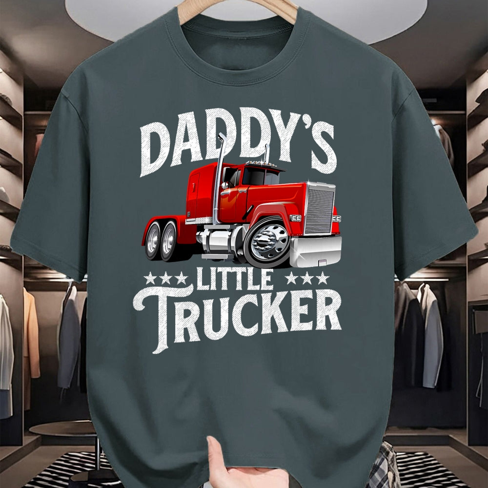 Best Truck Driver Life Shirt, Funny Trucker UnisexT-Shirt/Hoodie/Sweatshirt HLT00 - Daddy's Little Trucker - Semi Truck Driver Trucking T-Shirt