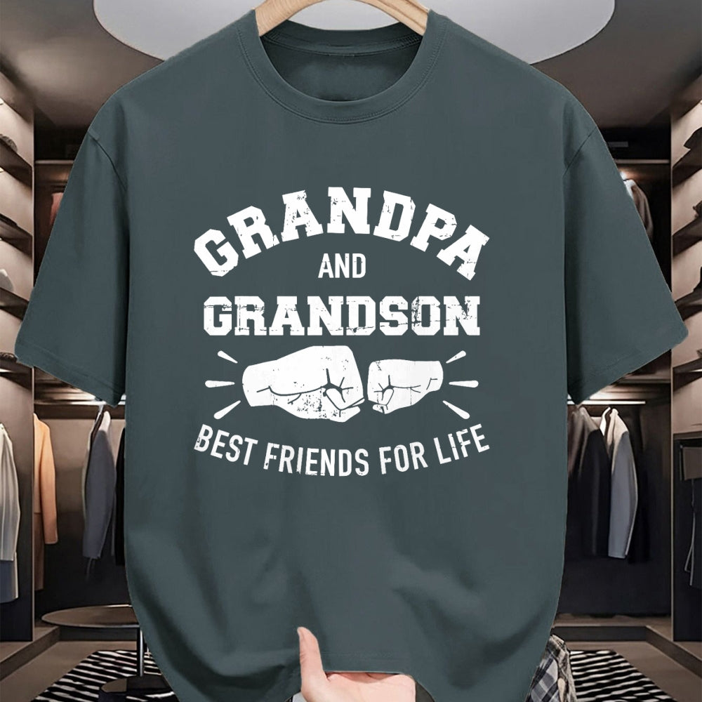 Best Grandpa Shirt, Proud Grandpa Unisex T-Shirt/Hoodie/Sweatshirt HLT00 - Grandpa and grandson friends for life T-Shirt