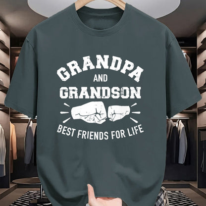 Best Grandpa Shirt, Proud Grandpa Unisex T-Shirt/Hoodie/Sweatshirt HLT00 - Grandpa and grandson friends for life T-Shirt