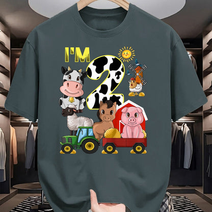 Best Farmer Life Shirt, Funny Farmer UnisexT-Shirt/Hoodie/Sweatshirt HLT00 - Kids Farm Animals Tractor 2nd Birthday 2 Year Old Birthday Party T-Shirt