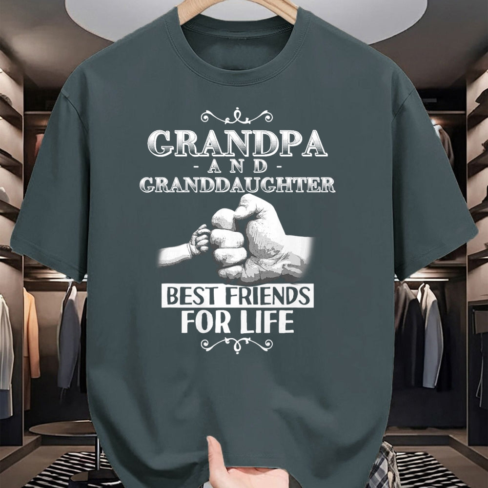 Best Grandpa Shirt, Proud Grandpa Unisex T-Shirt/Hoodie/Sweatshirt HLT00 - Grandpa and Granddaughter Best Friends For Life Matching T-Shirt T-Shirt (1)