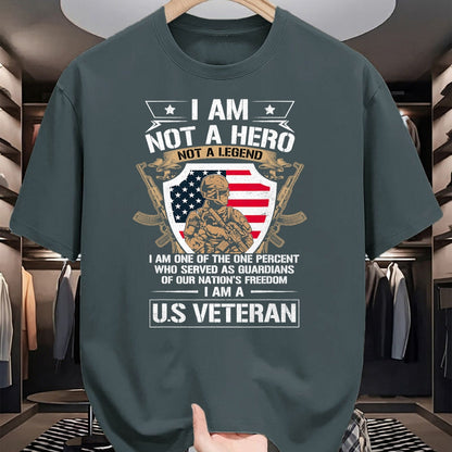 Proud Veteran Shirt, Funny Veteran UnisexT-Shirt/Hoodie/Sweatshirt HLT00 - I Am Not a Hero Not a Legend I Am a US Veteran USA Military T-Shirt