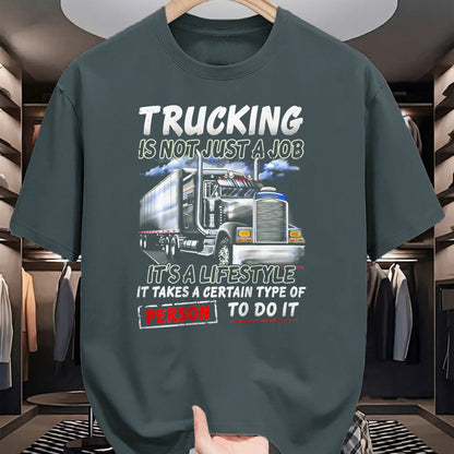 Best Truck Driver Life Shirt, Funny Trucker UnisexT-Shirt/Hoodie/Sweatshirt HLT00 - Trucking Is Not Just A Job It's A Lifestyle (on back) T-Shirt