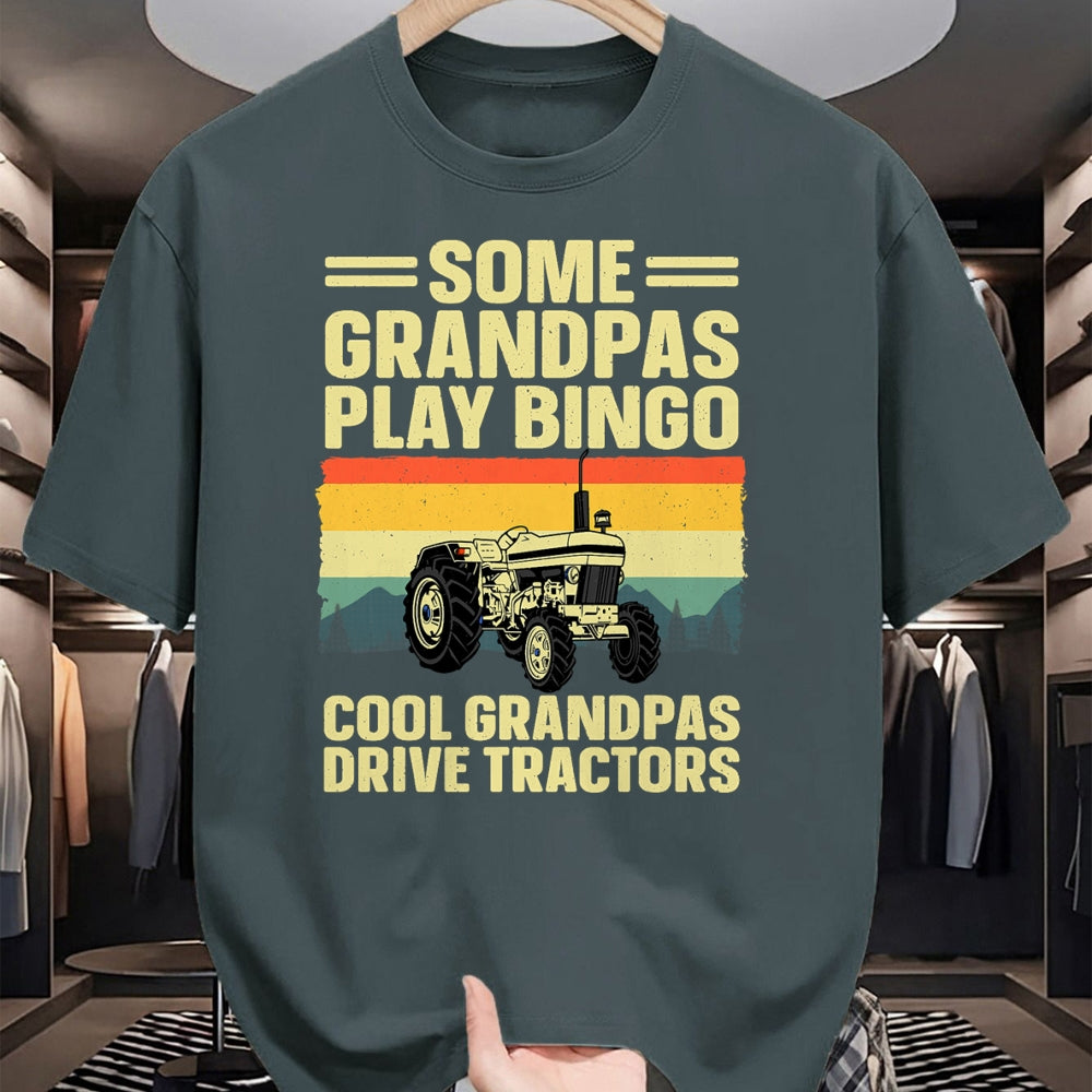 Best Grandpa Shirt, Proud Grandpa Unisex T-Shirt/Hoodie/Sweatshirt HLT00 - Cool Tractor Art For Grandpa Men Farming Farmer Farm Tractor T-Shirt