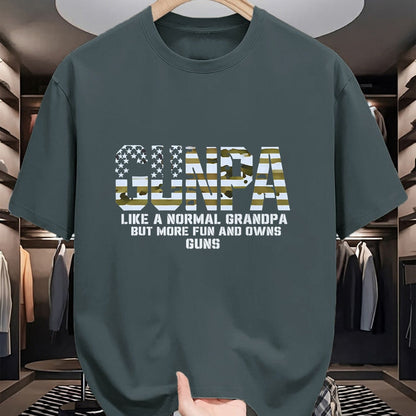 Best Grandpa Shirt, Proud Grandpa Unisex T-Shirt/Hoodie/Sweatshirt HLT00 - Gunpa Like A Normal Grandpa But More Fun And Owns Guns T-Shirt