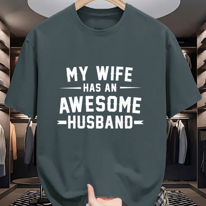 Best Wife Shirt, Wife and Husband Unisex T-Shirt/Hoodie/Sweatshirt HLT00 - My wife has an awesome husband Long Sleeve T-Shirt
