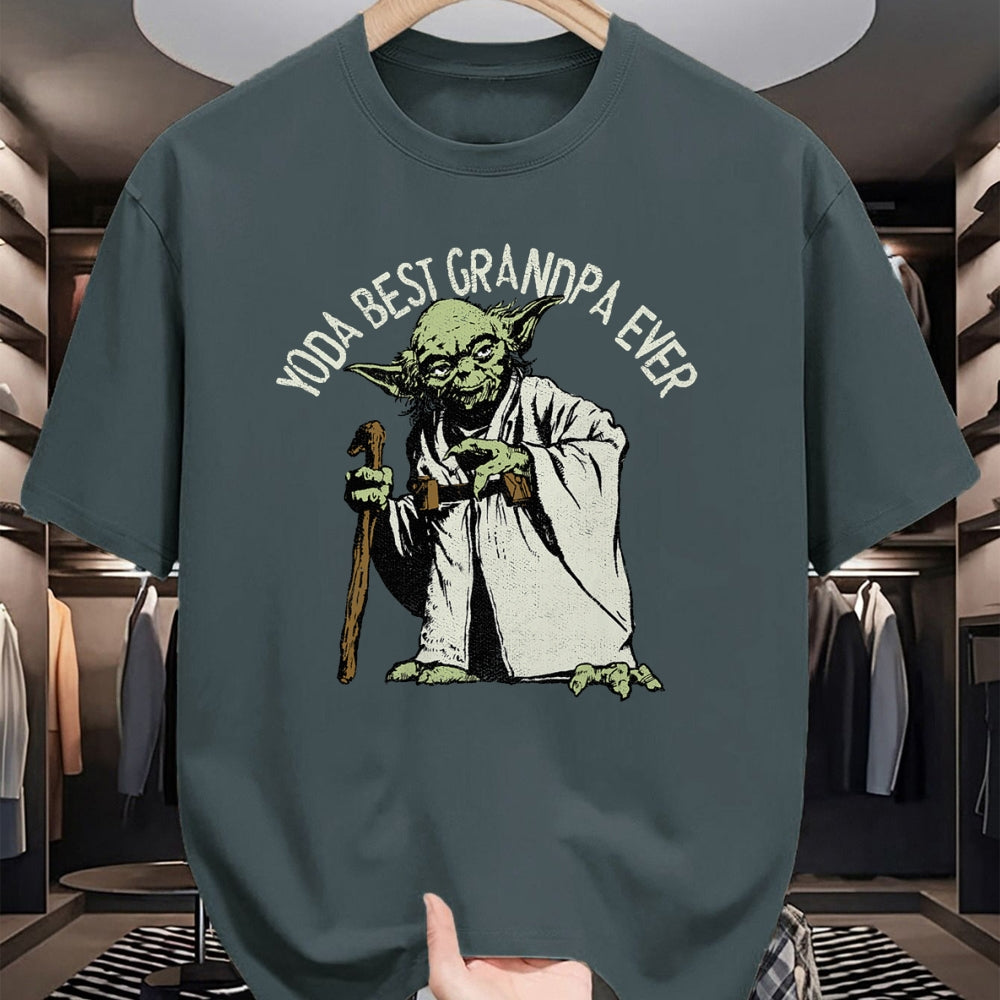 Best Grandpa Shirt, Proud Grandpa Unisex T-Shirt/Hoodie/Sweatshirt HLT00 - Star Wars Yoda Best Grandpa Ever Portrait Disney+ T-Shirt