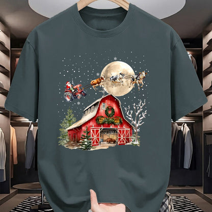 Best Farmer Life Shirt, Funny Farmer UnisexT-Shirt/Hoodie/Sweatshirt HLT00 - Funny Santa Claus Tractor Cows Farm Farmer Christmas Holiday T-Shirt