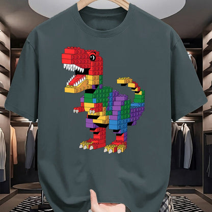 Best Dinosaur Lover Shirt, Funny Dinosaur UnisexT-Shirt/Hoodie/Sweatshirt HLT00 - Master Builder Men Boys Kids Building Bricks Dinosaur T-Rex T-Shirt